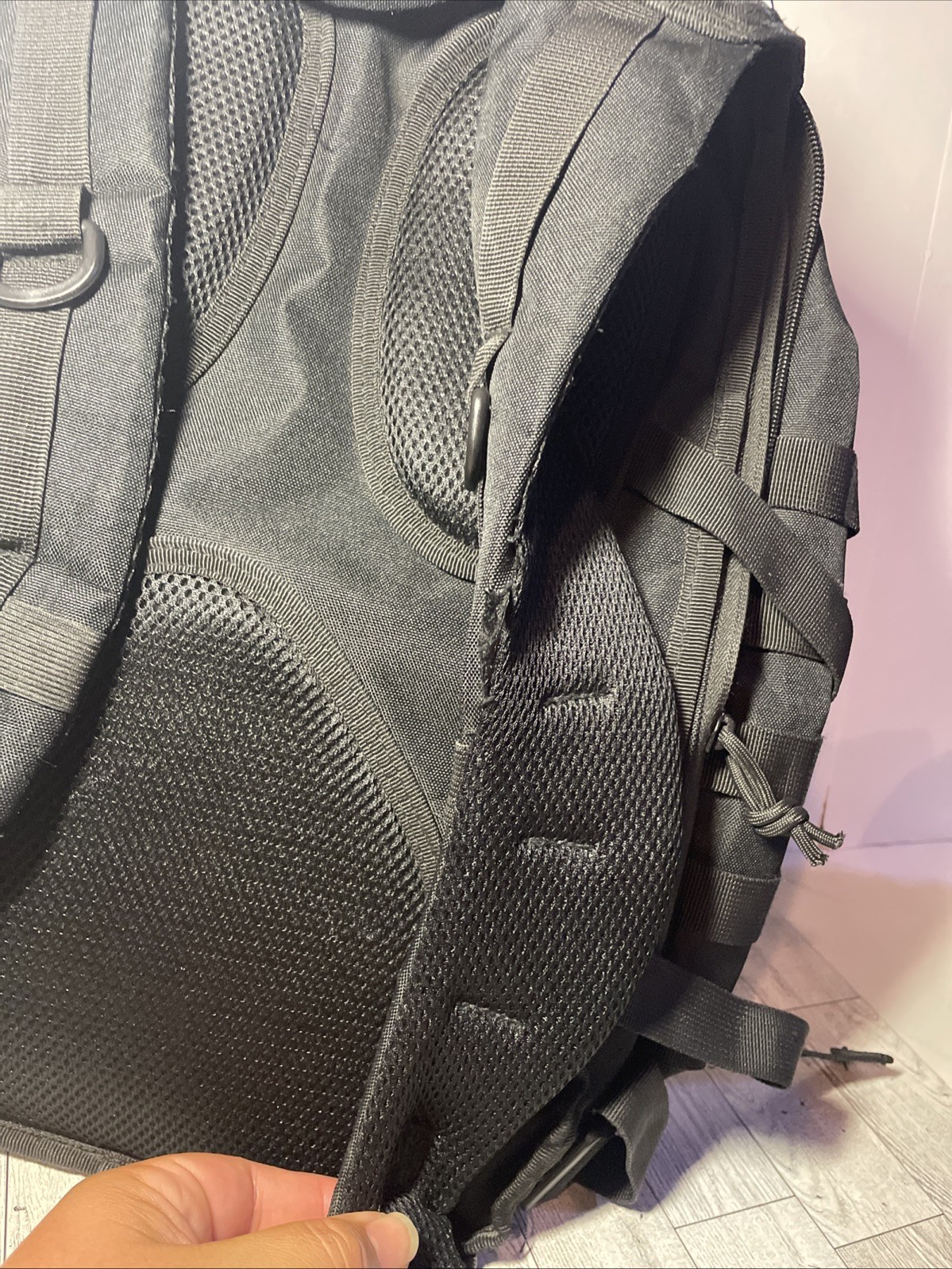Large Black Military Style Tactical Backpack with many pockets for Storage