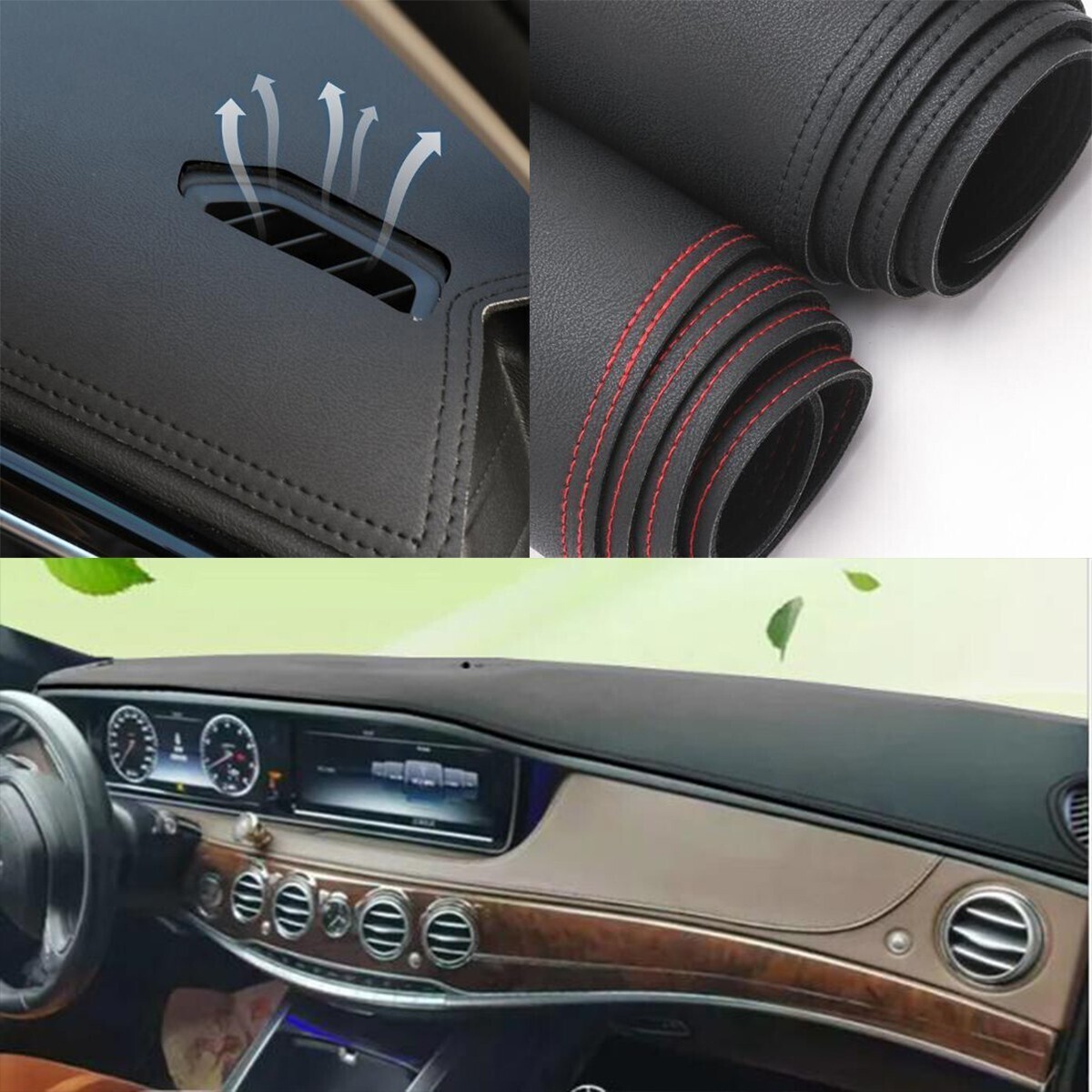 Dash Mat Dashboard Cover Dashmat Pad compatible for M-Benz S-Class 2014-2020