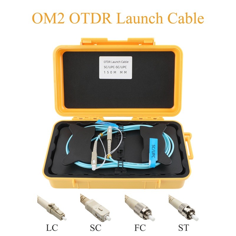 Fiber Optic OTDR Launch Cable Boxs Multimode OM2  FC/SC/ST/LC UPC