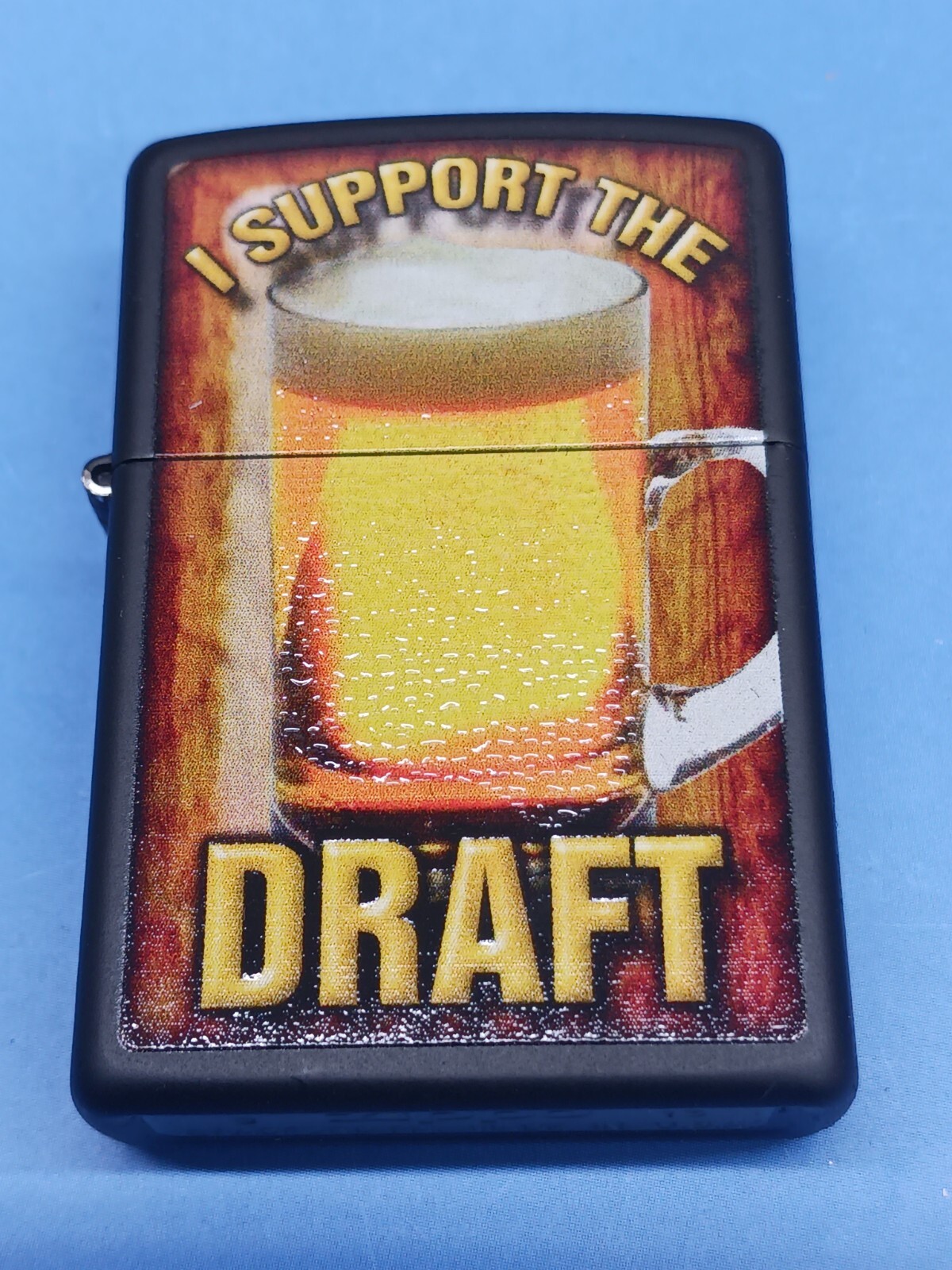 Zippo Black Matte I Support The Draft Lighter 28294