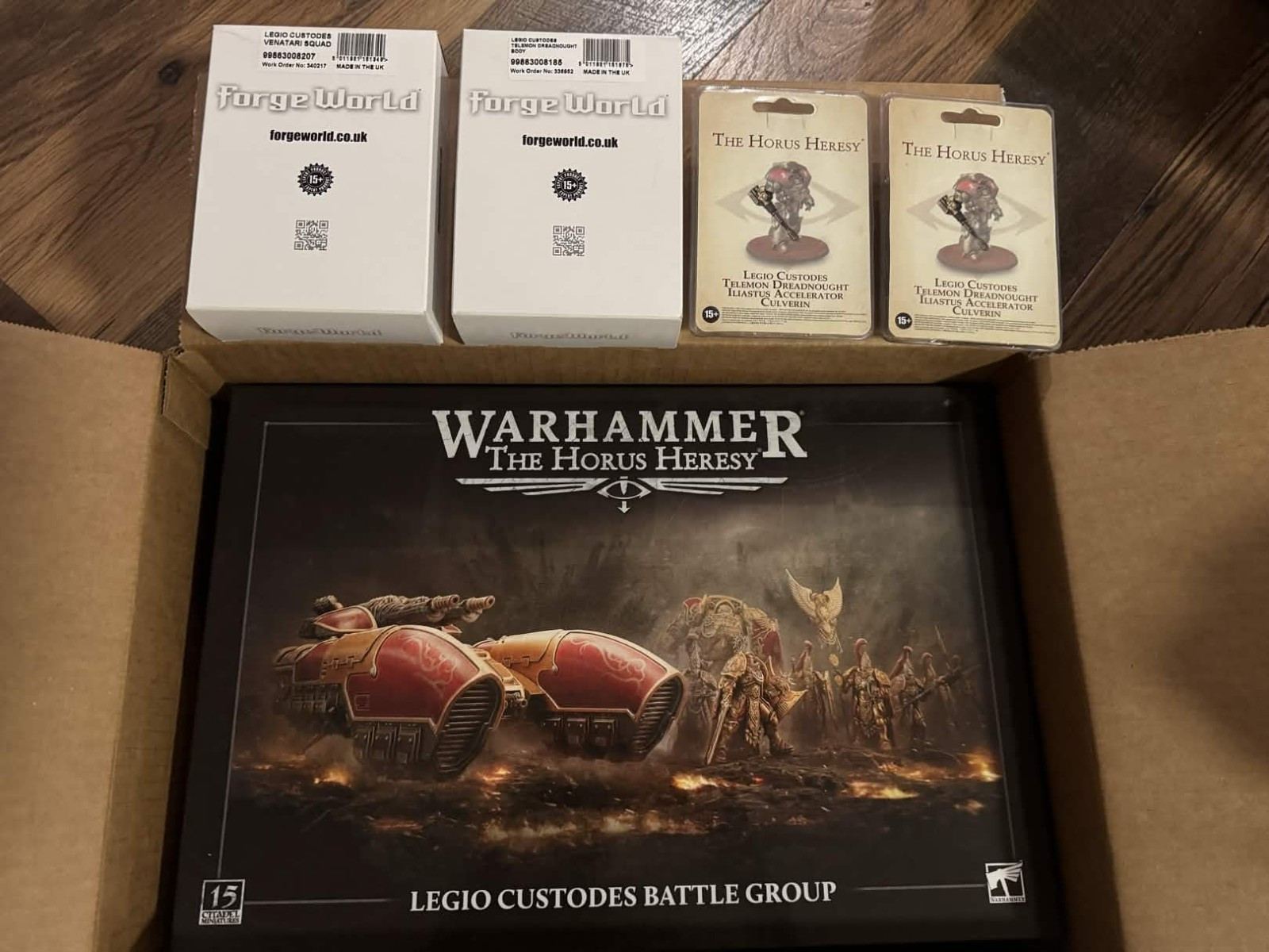 Horus Heresy & Warhammer 40k Custodes Lot w/ Battle Group Box Set + Authentic FW