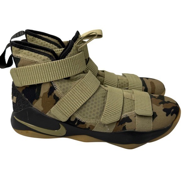 🔥Nike Lebron Zoom Soldier XI 11 Camo Green Black Sneakers 897644-200 | Sz 10