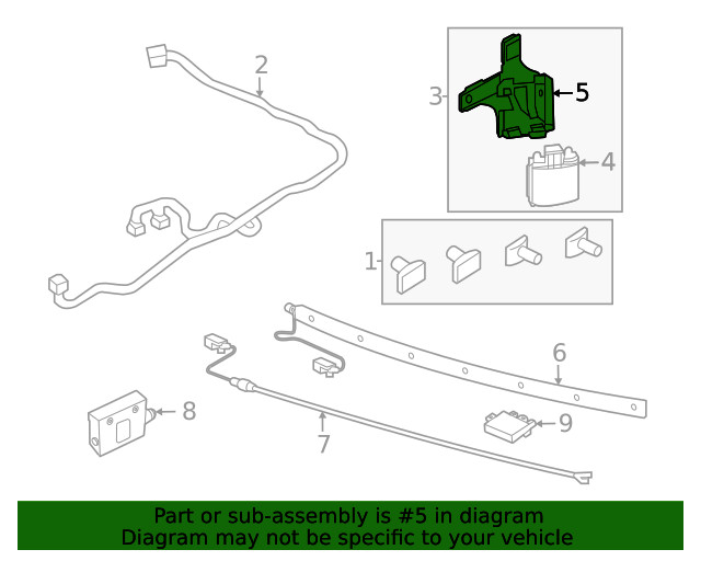 Genuine Ford Blind Spot Detection System Warning Sensor Bracket LB5Z-14D189-D