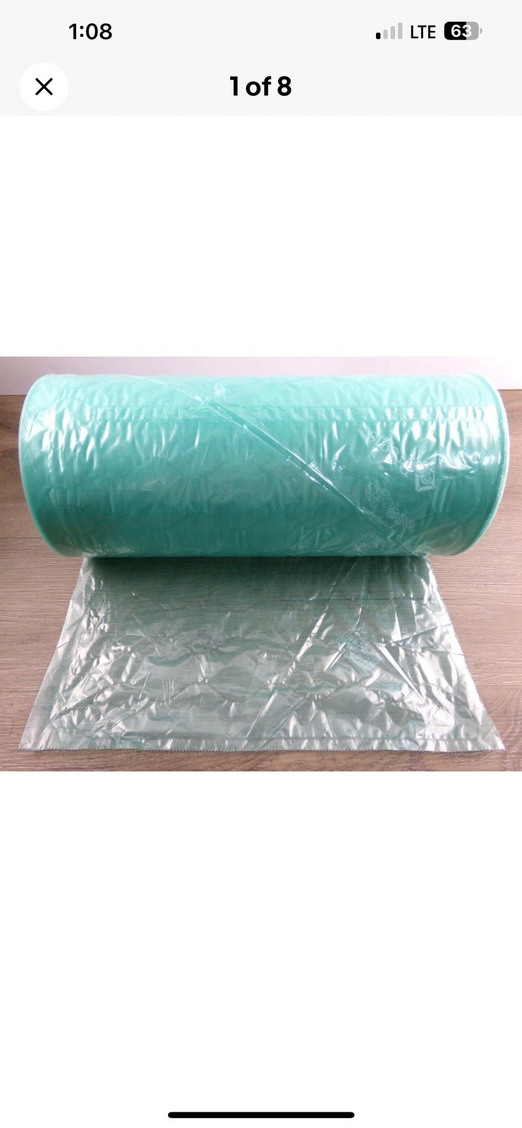 1 Roll of Pregis J 690548 R MPI-B Rev 5 Green Air Pack Roll, New S1