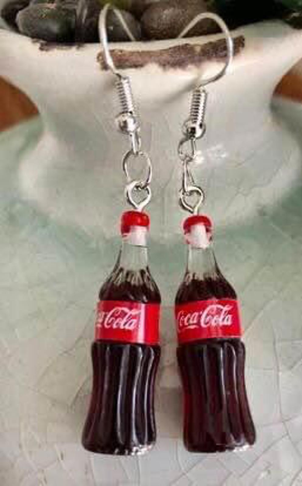 Brand New Coca Cola Resin Acrylic Bottle Earrings Unique Wonderful Gift 🎁