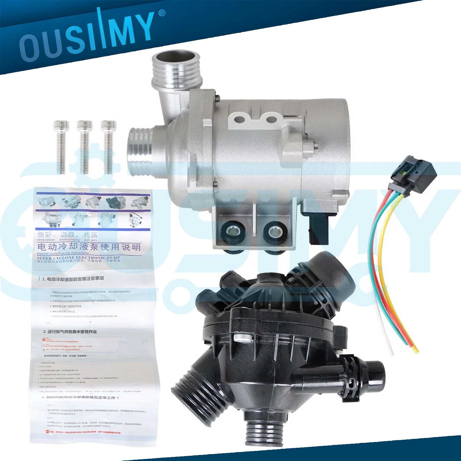 Water Pump W/ Thermostat & Bolt For BMW 128i 325i 328i 528i 530i X3 11517586925