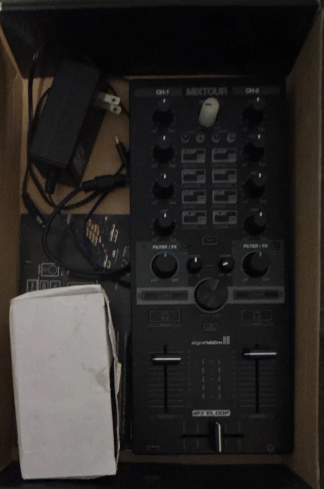Reloop Mixtour Portable Digital DJ Mixer, 2-Channel Filter, Power Adapter, Guide