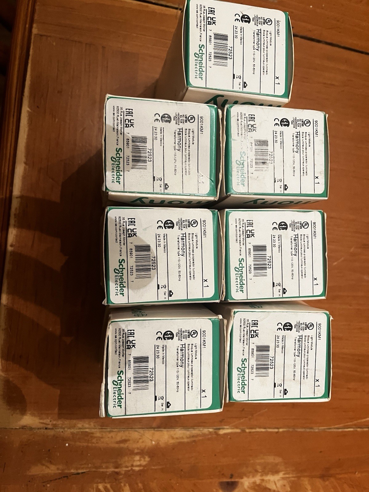 Lot/7 New Schneider Electric 9001 KM1 Illuminated Pilot Light Module Freenship