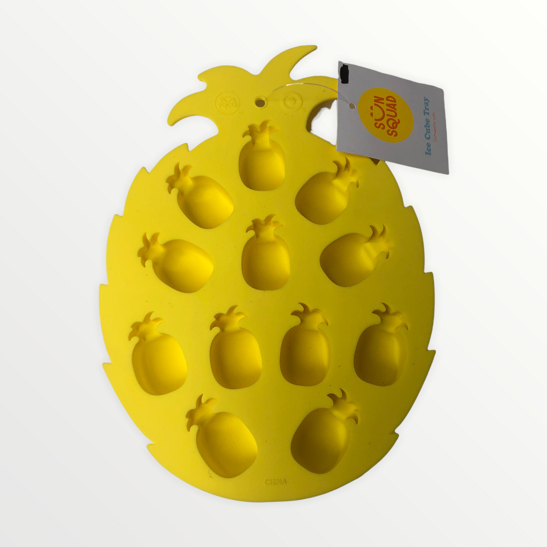 Sun Squad Pineapple Silicone Ice Cube Tray Party Cocktail, Candy Dishwasher Safe