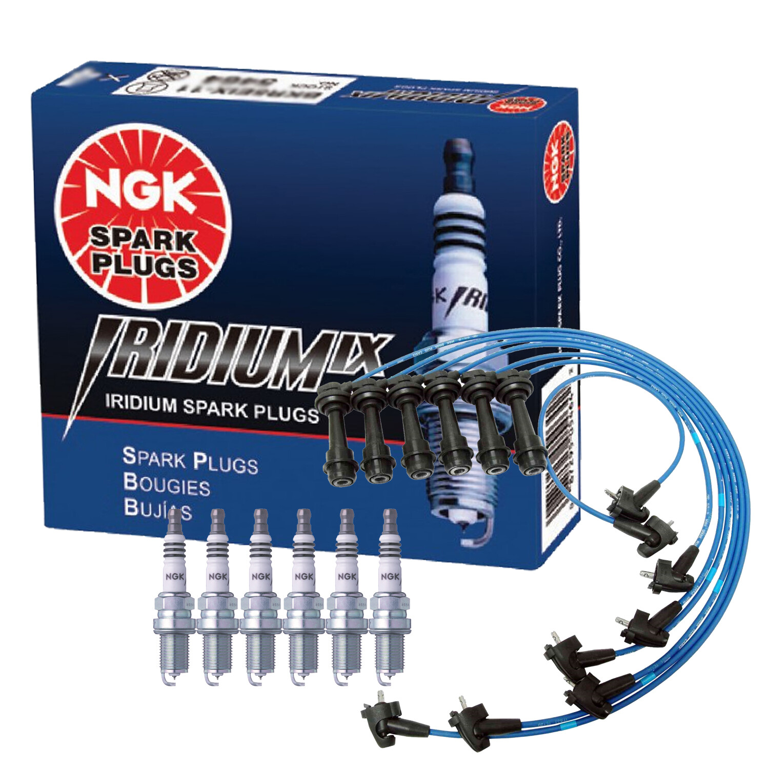 NGK Wire & 6 Iridium IX Spark Plugs Kit For Lexus GS300 Toyota Supra 3.0 L6