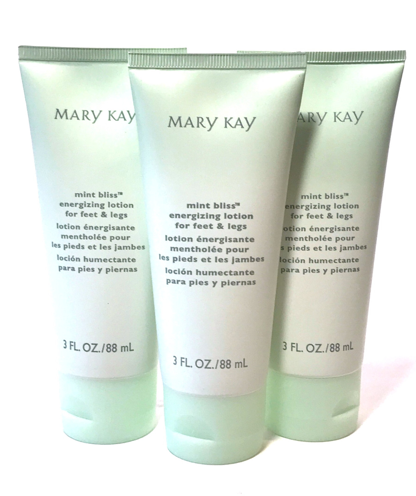 MARY KAY~MINT BLISS LOTION~LOT OF 3~ENERGIZING LOTION FOR FEET & LEGS~FULL SIZE!
