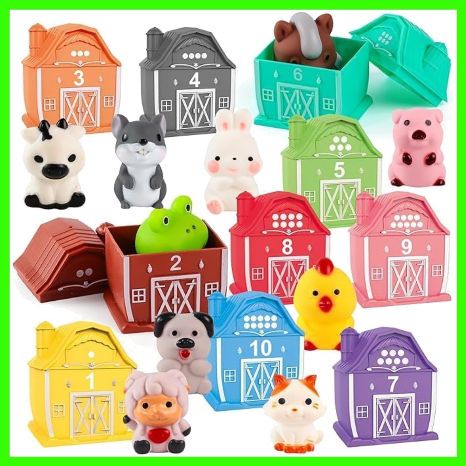 Learning Toys for 123  Old Toddlers 20Pcs Farm Animals Toys Montessori Co...