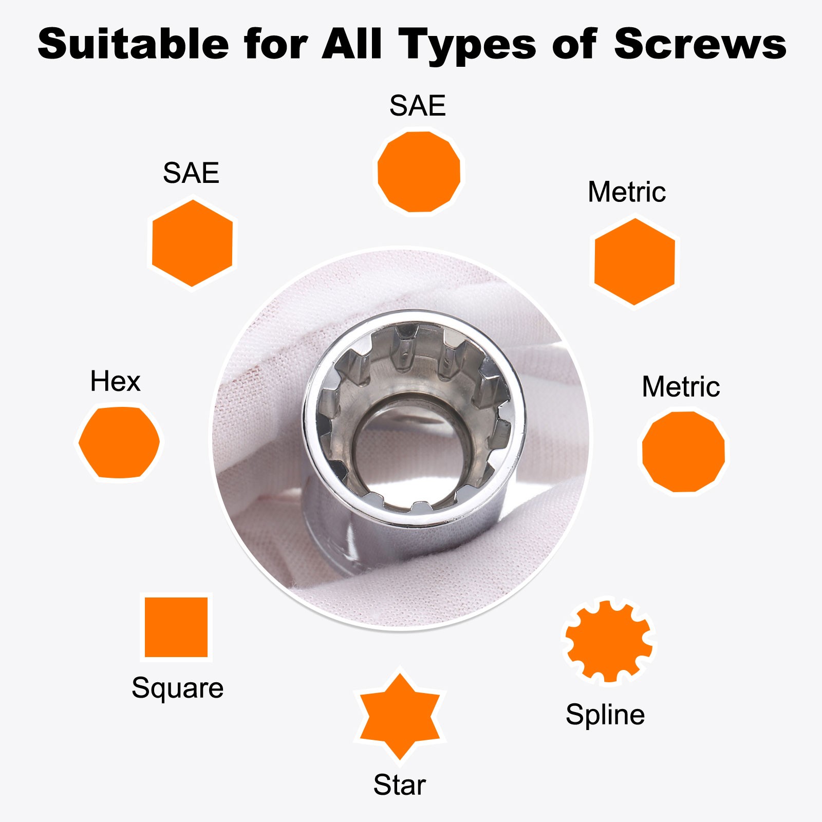 12 Points Socket 3/8" Drive 13mm Metric Shallow Impact Socket