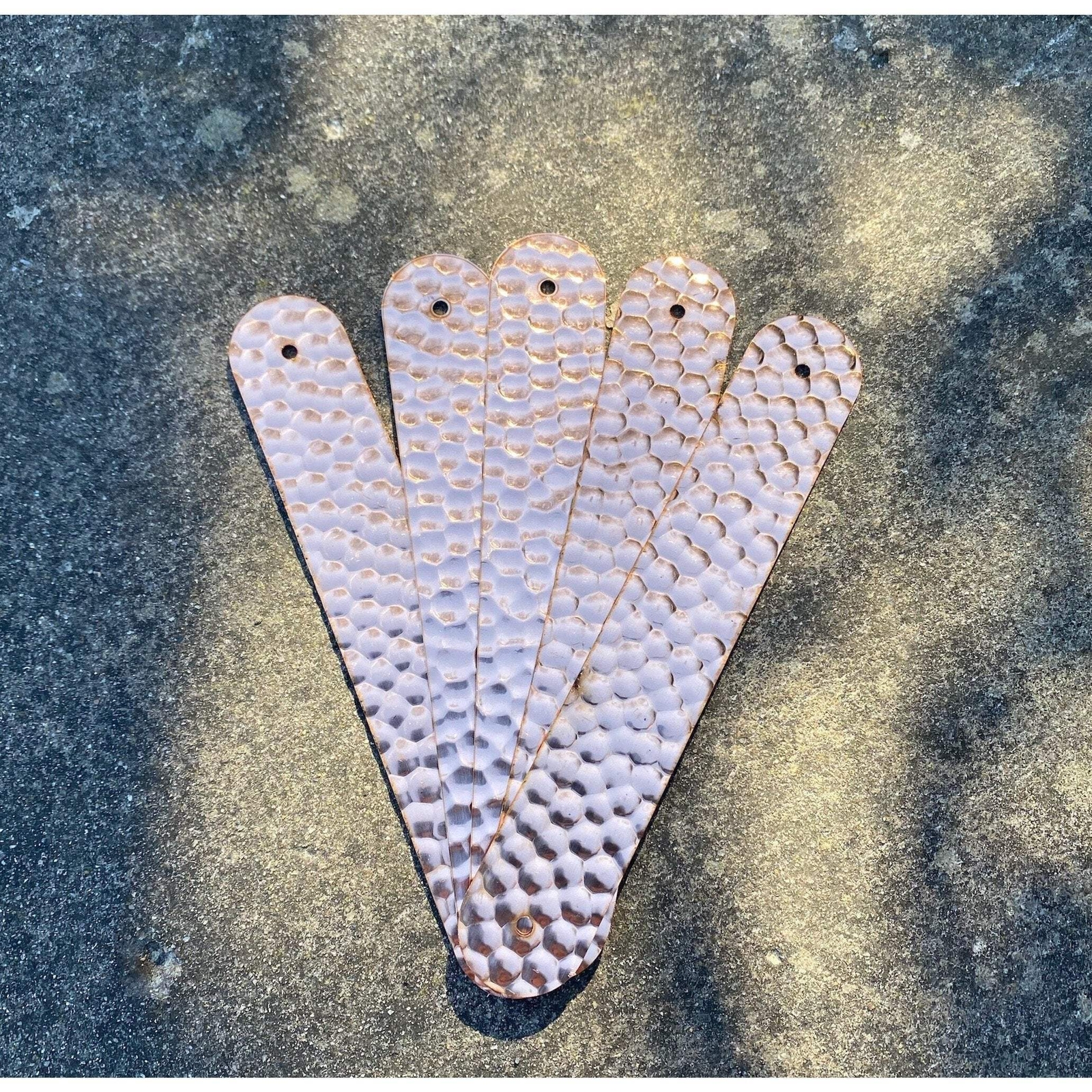 Hammered Copper Bracelet Cuff Blanks, 6"x1" (3 Pack)