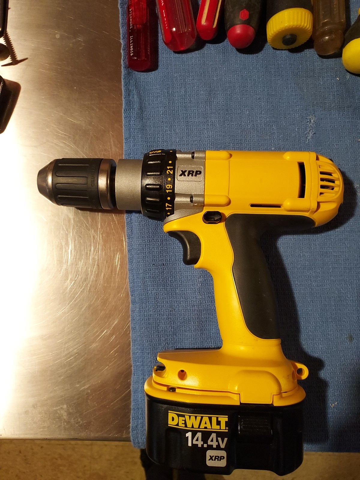 Drill, Cordless By Dewalt,  XRP, 1/2" Chuck With 14.4V Battery,  New