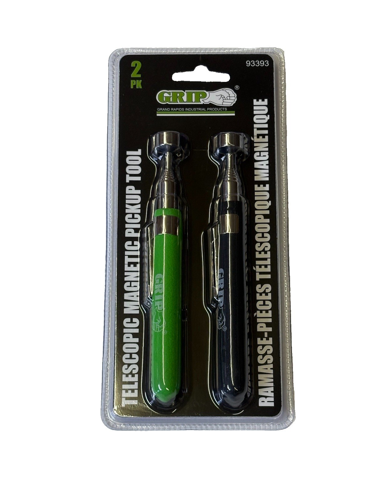 Grip 2pk Telescopic Magnetic Pickup Tools Extendable 5" to 25" 93393