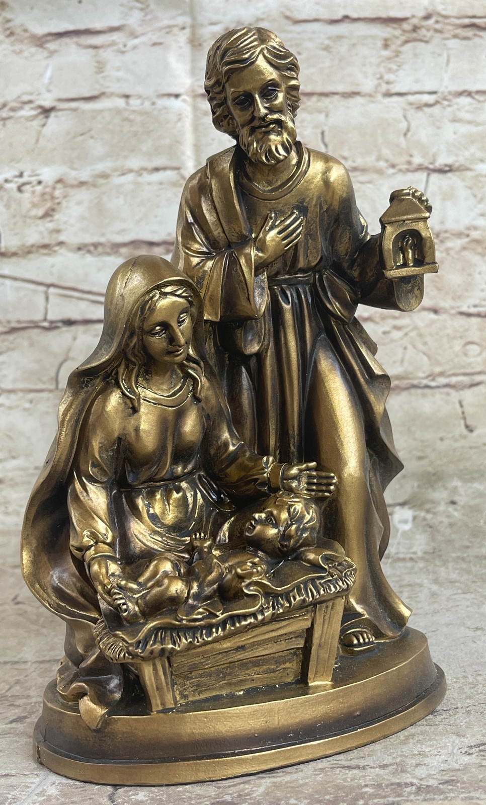 Nativity Birth of Jesus 9" Inch European Made Resin - Holy Religious Gift Decor