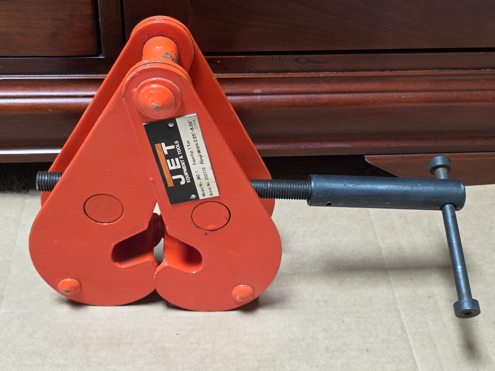 JET Equipment & Tools 1-Ton Heavy-Duty Beam Clamp JBC-1