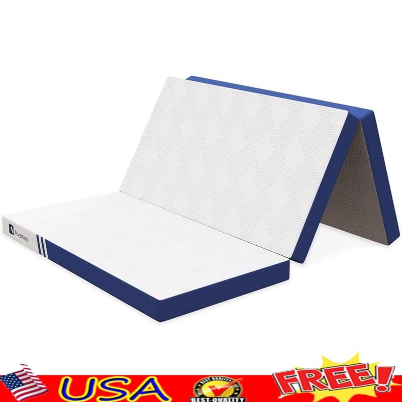 Detachable Trifold Folding Mattress Gel Memory Foam Portable Sofa Bed Camping US