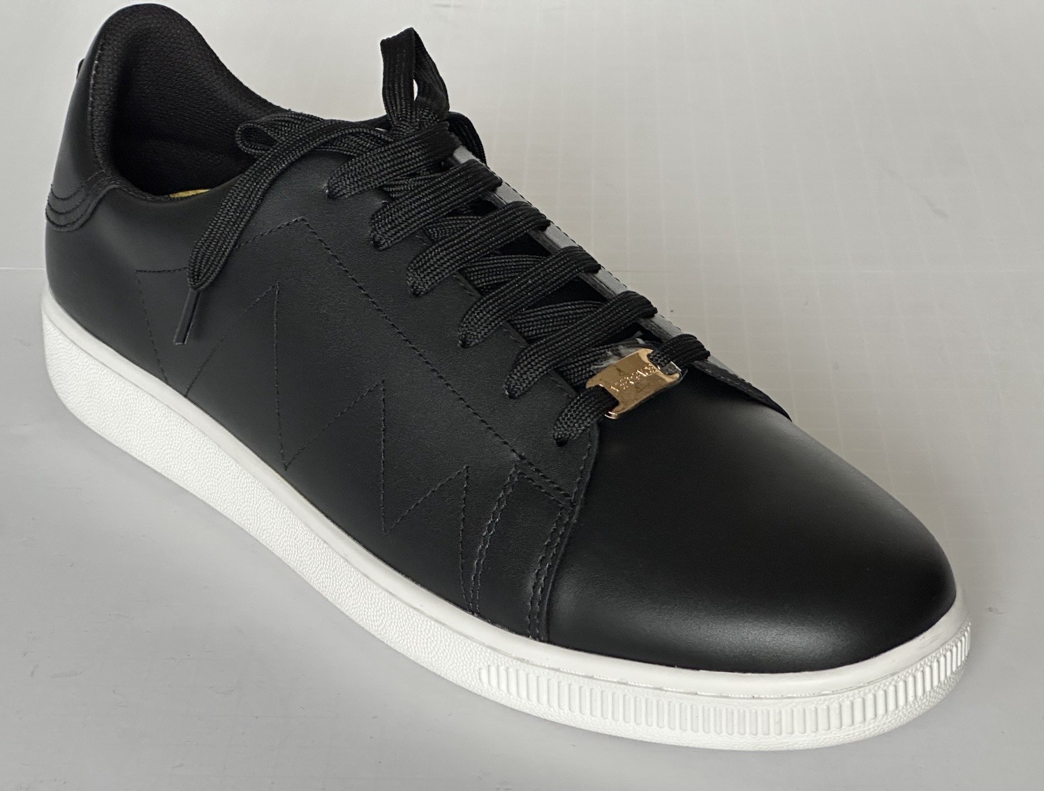 Versace Medusa Men's Black Leather Sneakers 13 US (46 Euro) 1016936 NIB