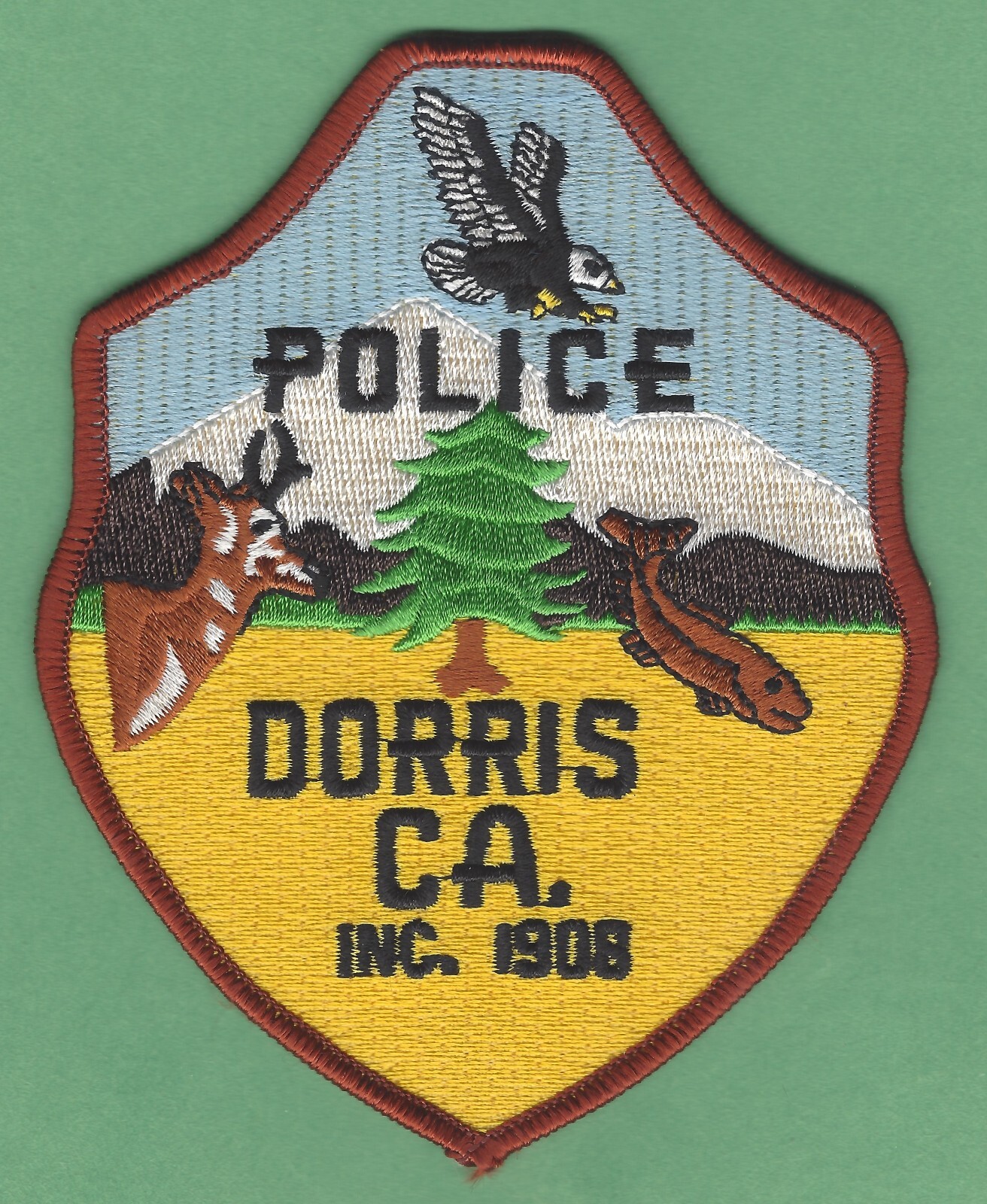 DORRIS CALIFORNIA POLICE SHOULDER PATCH