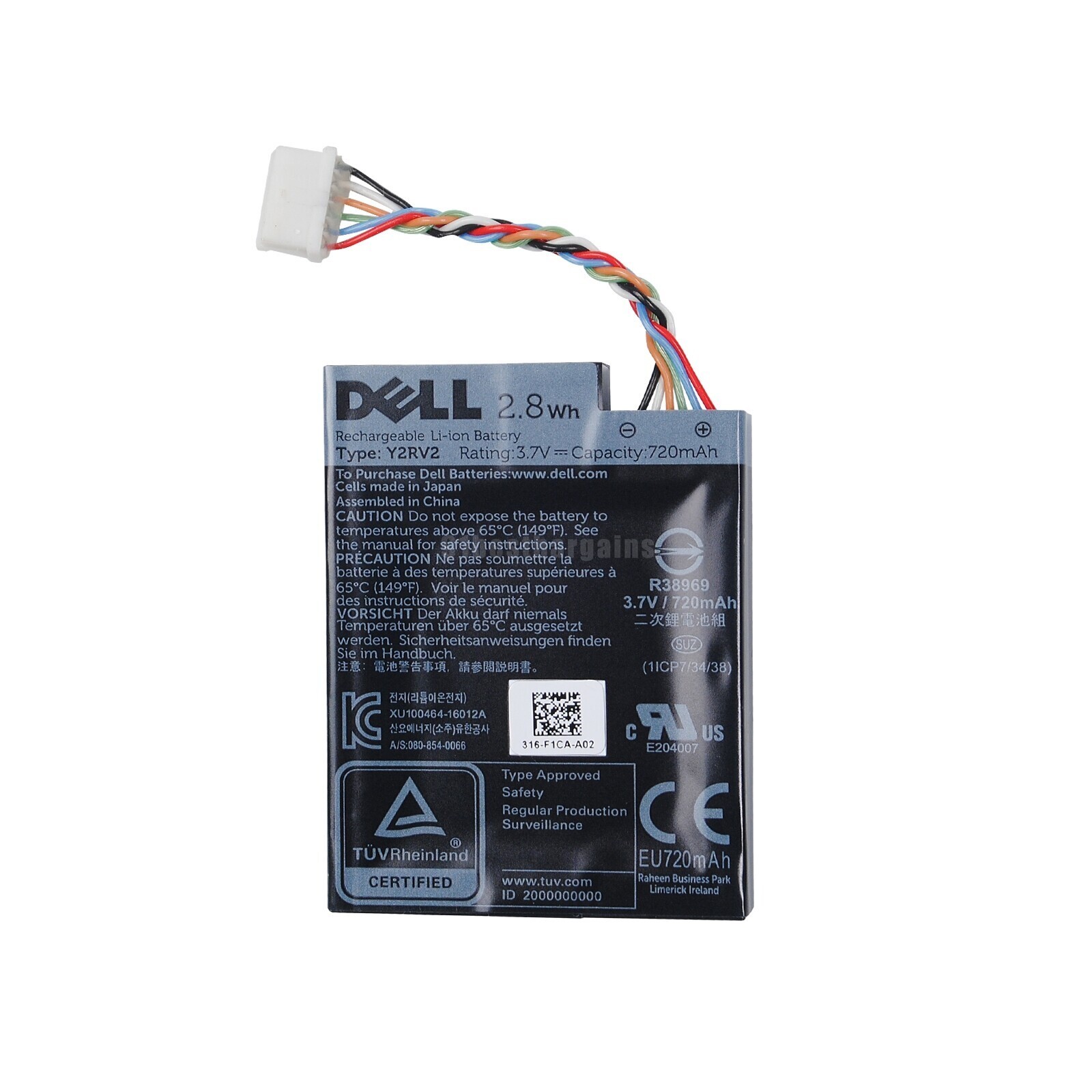 Battery Pack For DELL PERC H740P / H840 / H750 Controller without bracket 0NWJ48