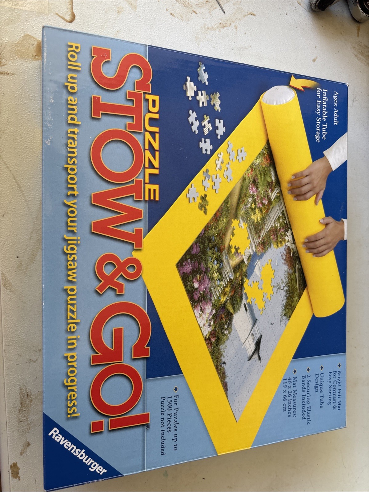 Ravensburger Puzzle Stow & Go! Roll Up Storage Mat 46" x 26" ~ New