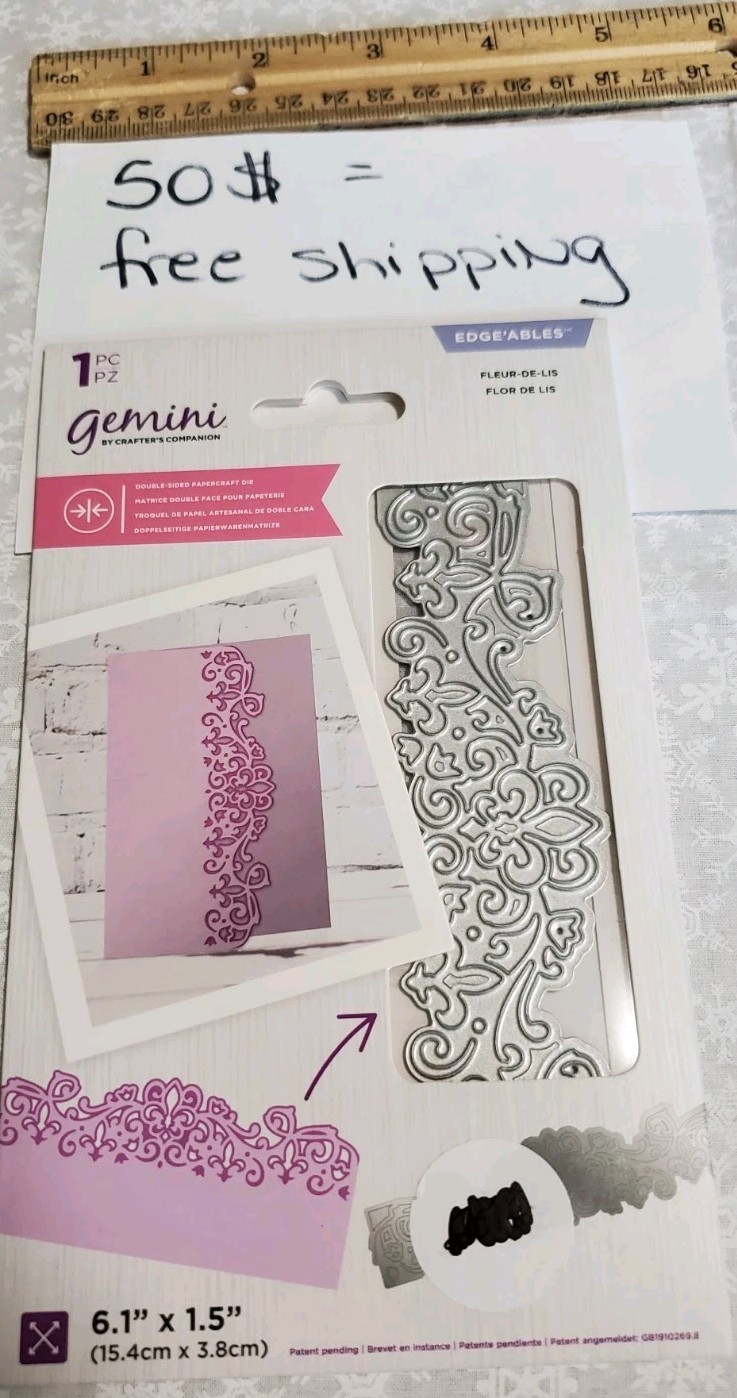 New Crafter's Companion Gemini Double Sided Fleur-de-lis  Edge'ables die