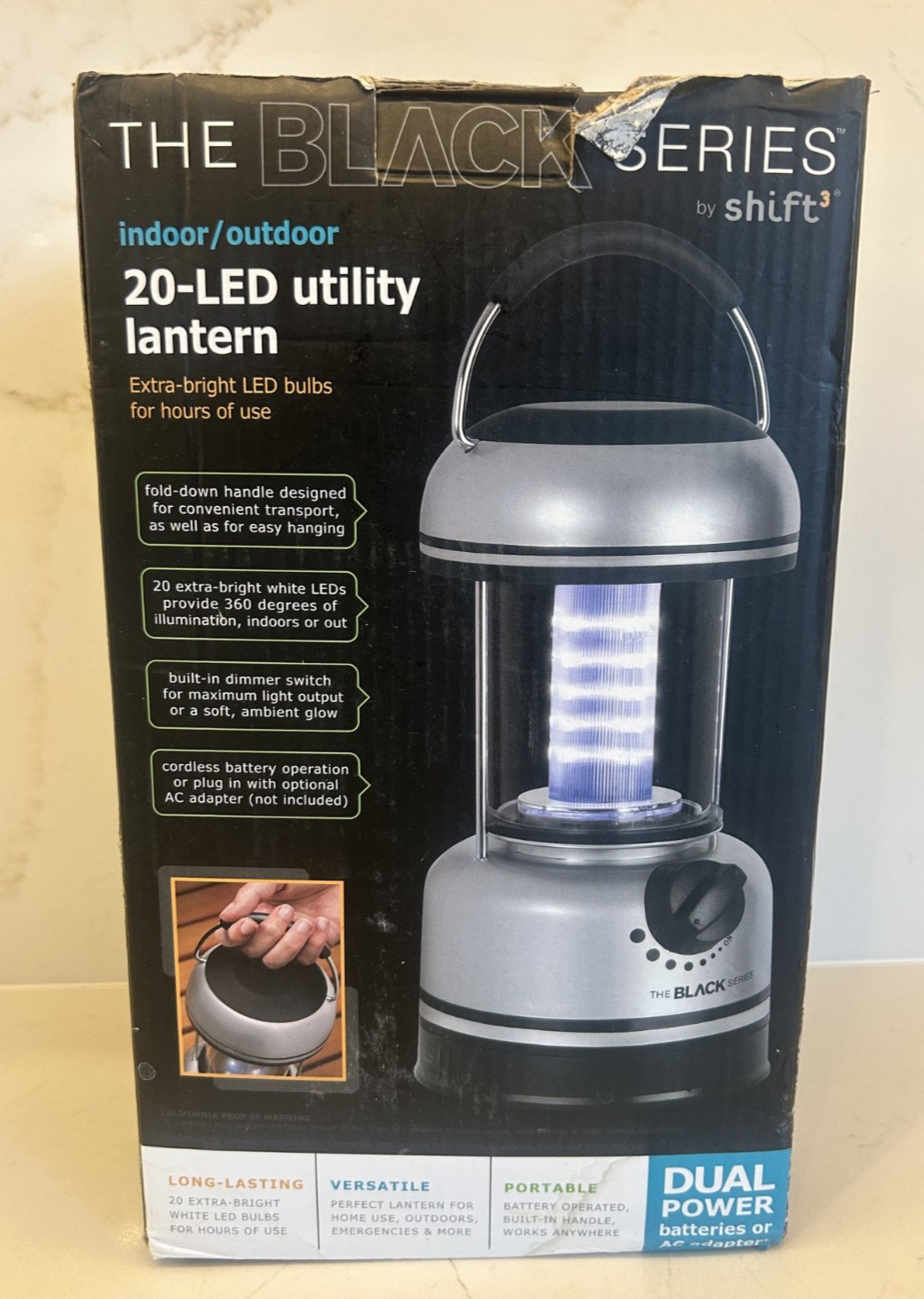 The Black Series 20-LED Utility Lantern by Shift3 Indoor/Outdoor - Free Shipping