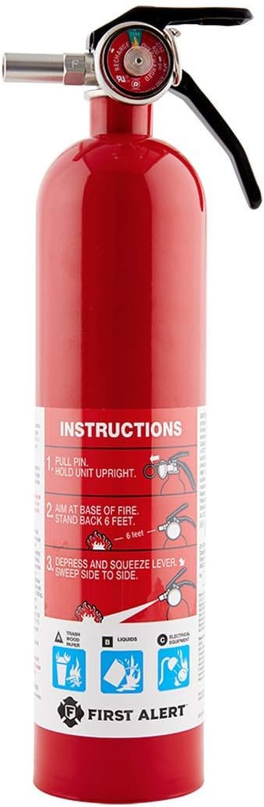 Multipurpose Fire Extinguisher Rechargeable, US Coast Guard Approved, A:10-B:C