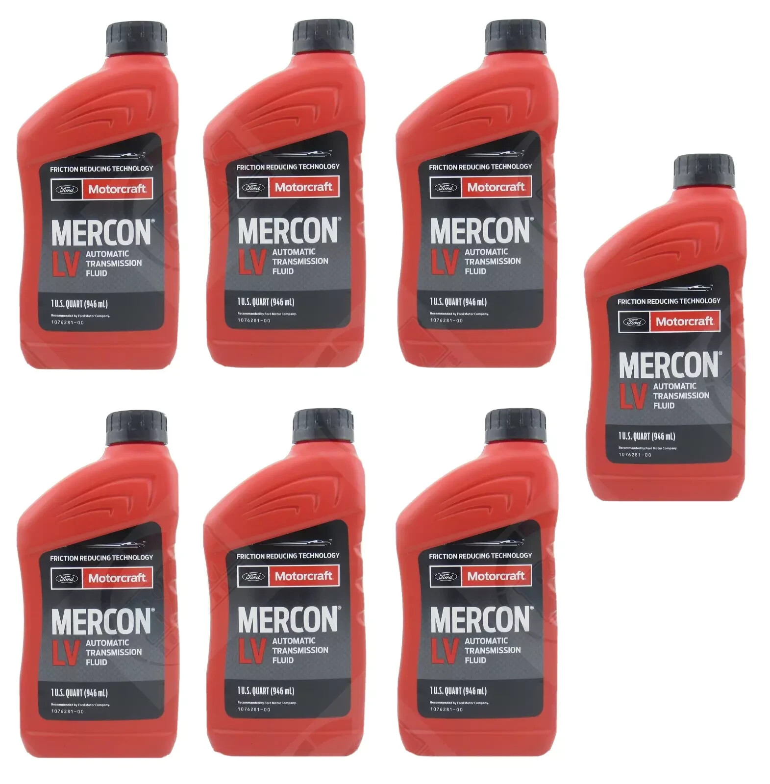 OEM Motorcraft Mercon LV Automatic Transmission Fluid 7 Quarts Pack Ford Origina
