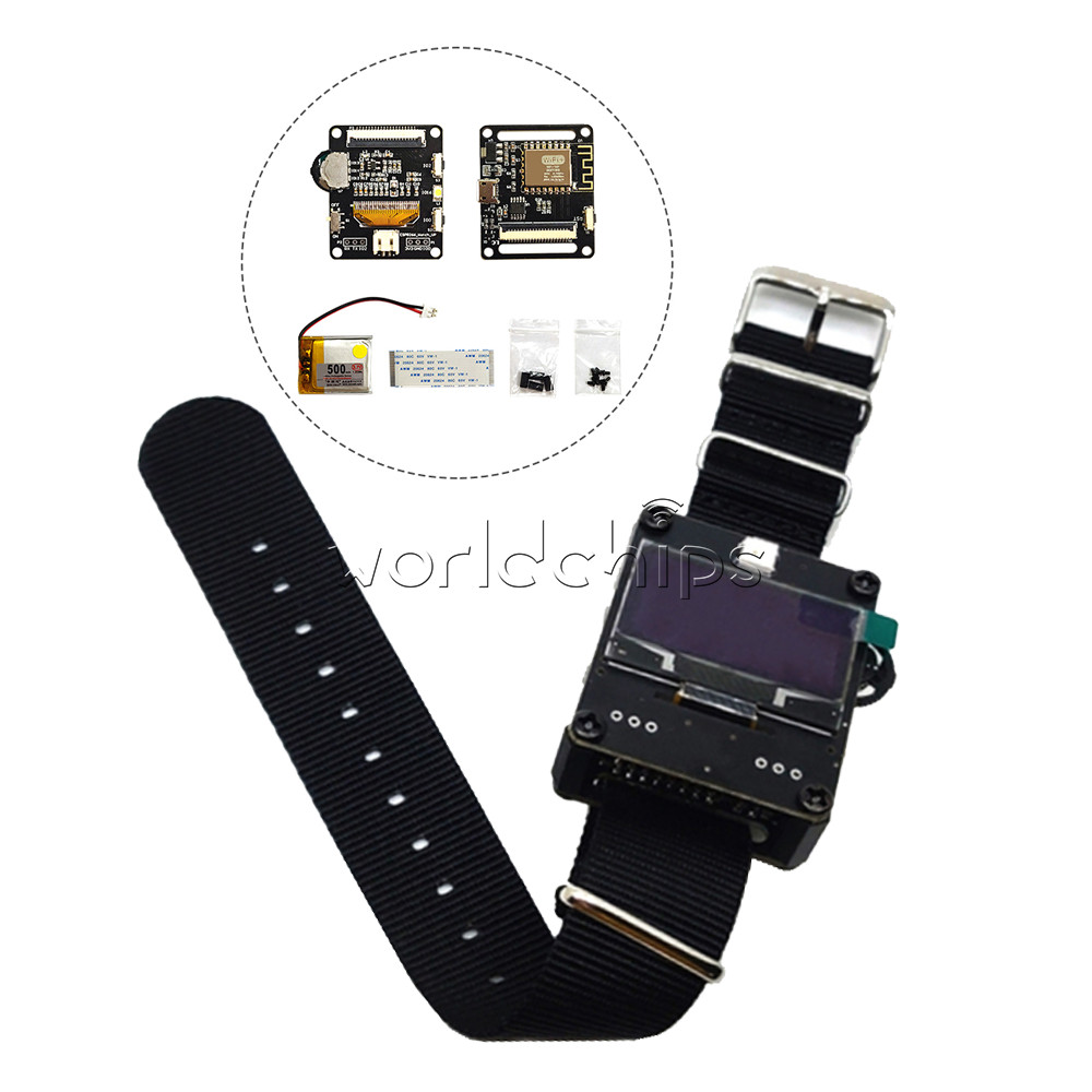 ESP8266 DIY Watch Programmable ESP WIFI ESP-12F OLED Display Development Board