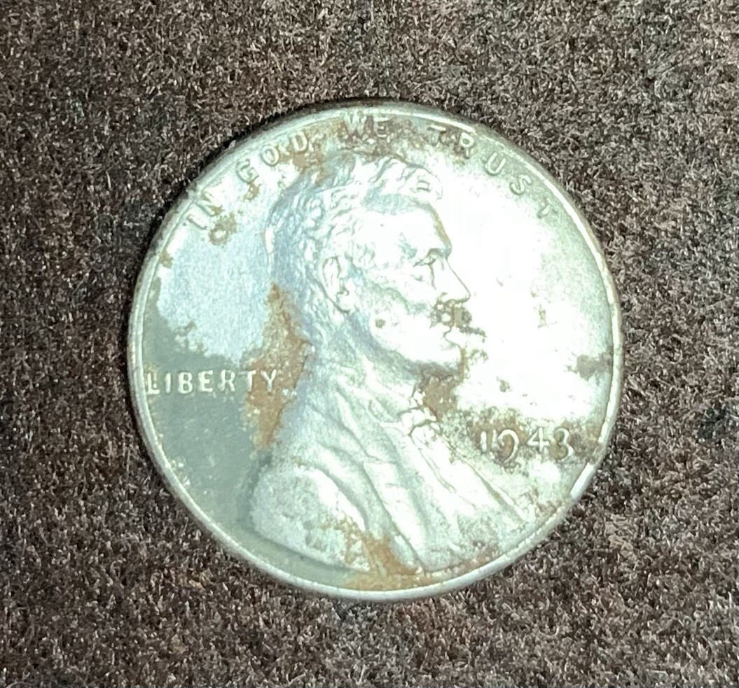 1943 Steel 1C Lincoln Cent No Mint Mark
