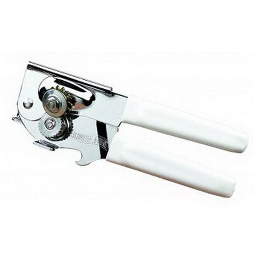 SWING-A-WAY Portable Manual Steel Can Opener with Bottle Opener - White