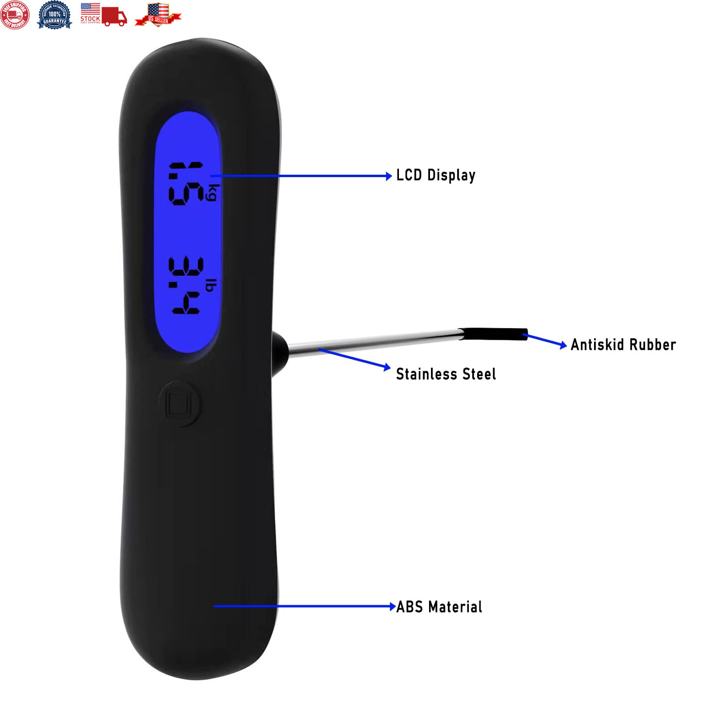 Professional Digital Trigger Pull Scale Gauge with Hook Clear LCD Display