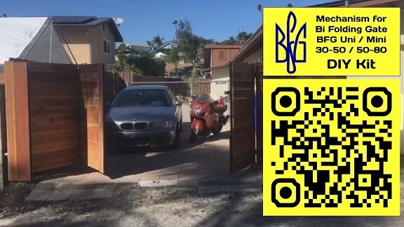 Bi Folding Gates using BFG MINI DIY kit - New compact gear mechanism