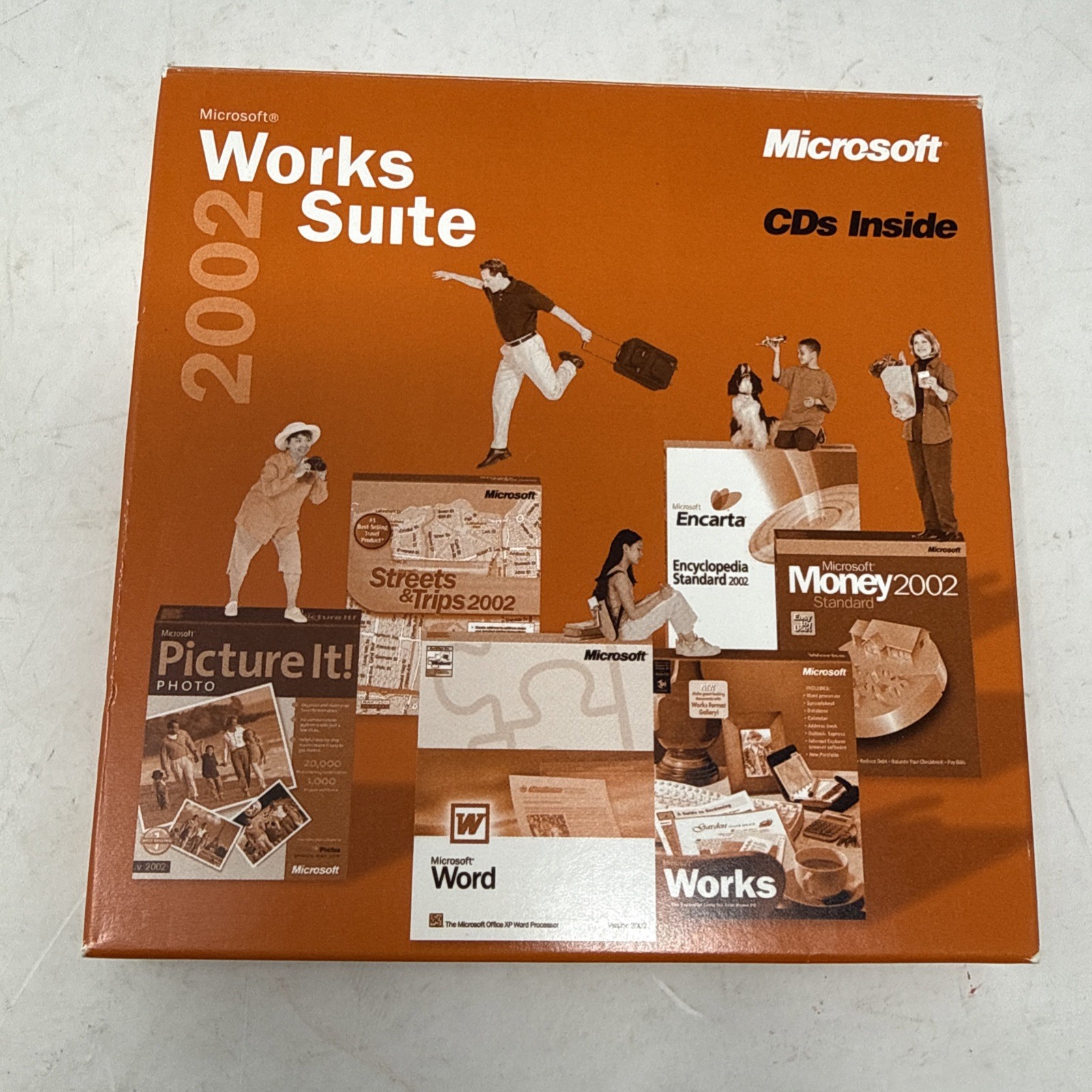 Microsoft Works Suite 2002 Set of 5 CDs with Product Key Dell