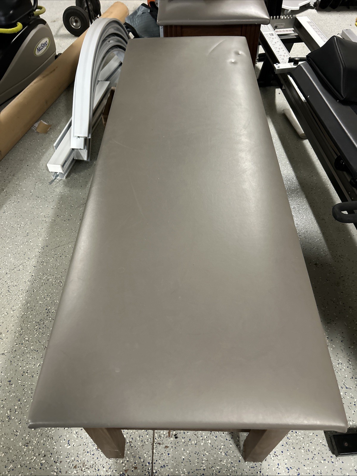 Medical Treatment Table With Sliding Cabinet Doors