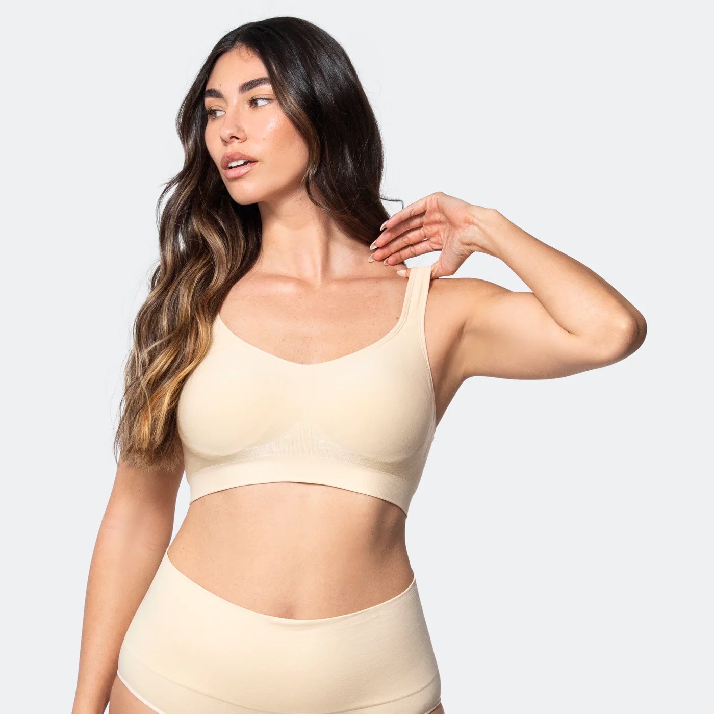 459 3XL THE COMFORT SHAPING BRA WITH ADJUSTABLE STRAPS Sand