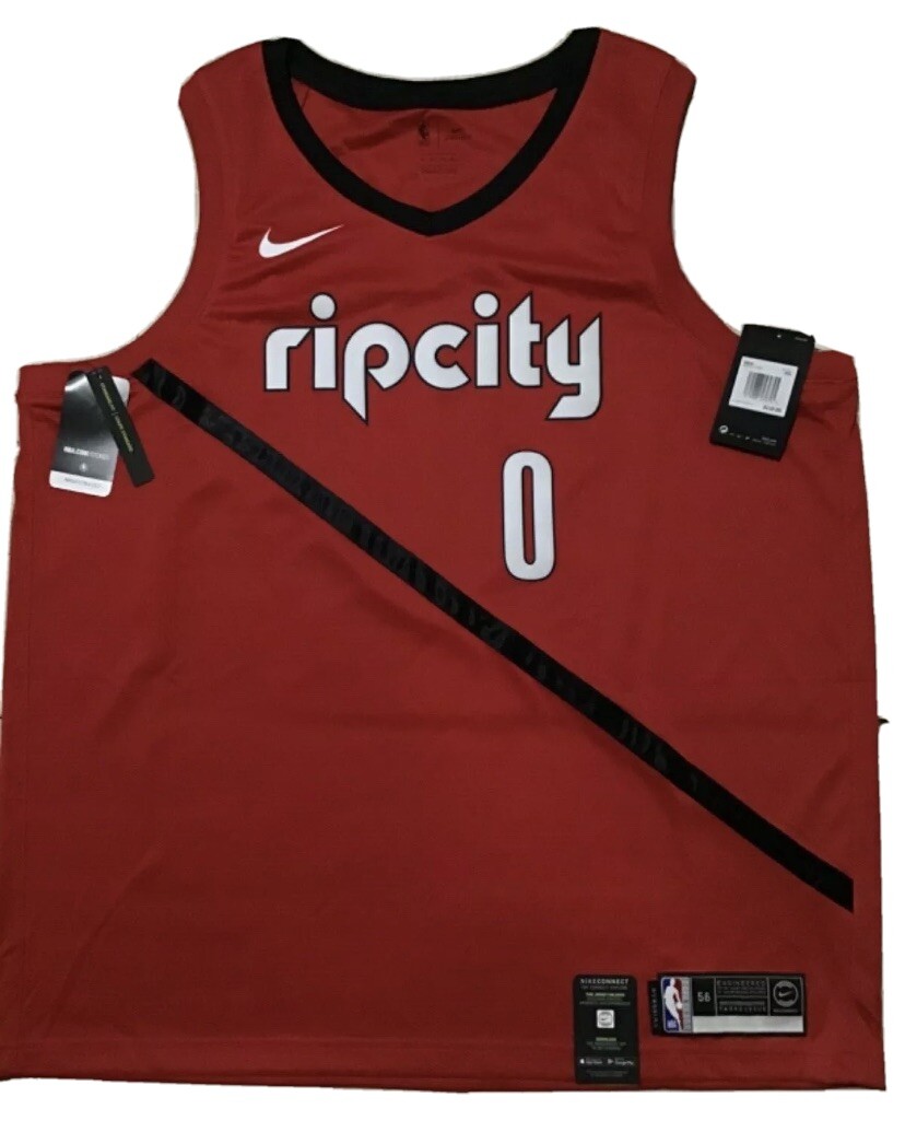 Nike Damian Lillard Trail Blazers Rip City Swingman Jersey BQ6414-576   2XL (56)
