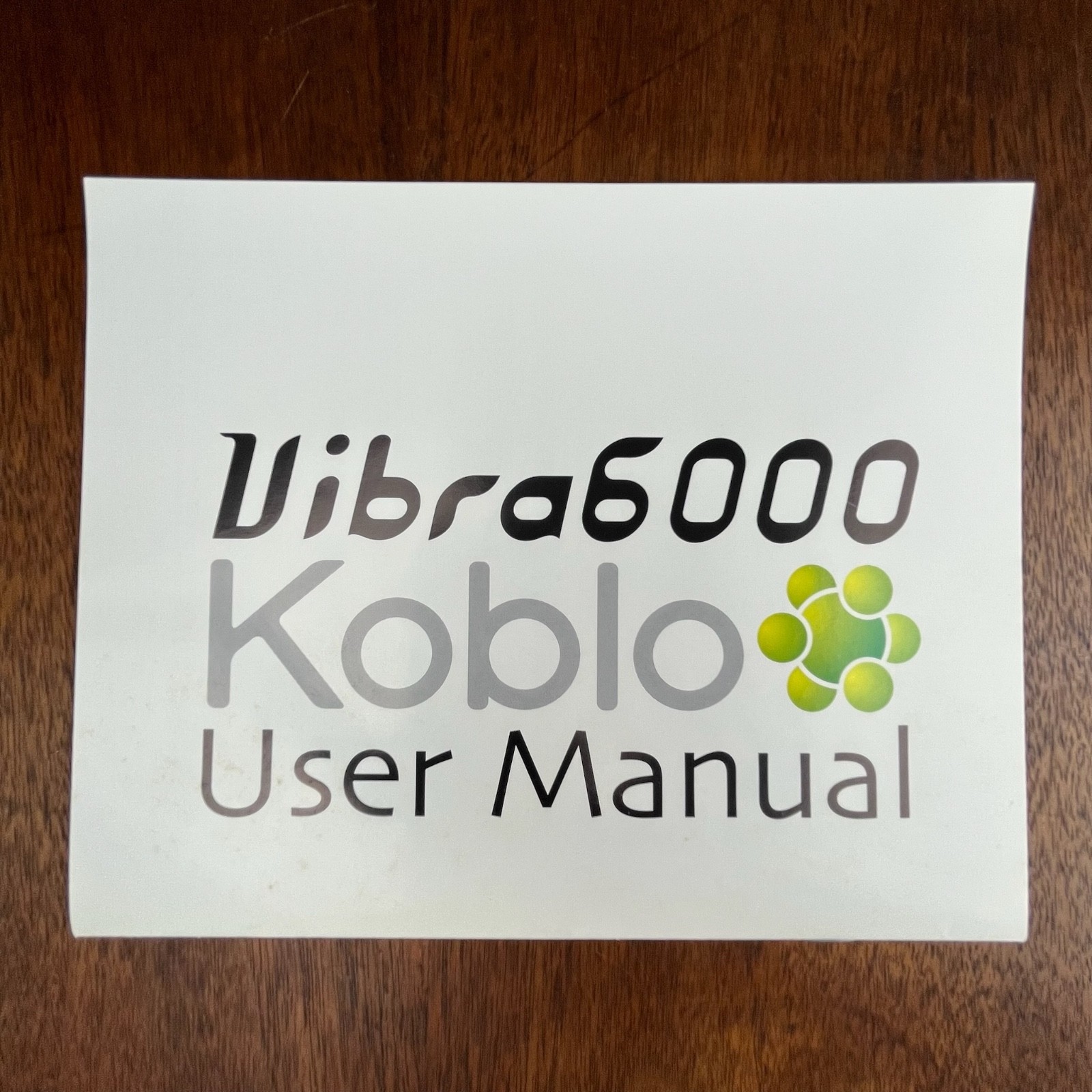 VINTAGE KOBLO VIBRA 6000 USER MANUAL