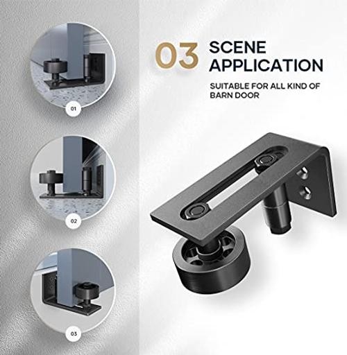 Sliding Barn Door Bottom Floor Guide,Adjustable Roller,Wall Mount 1