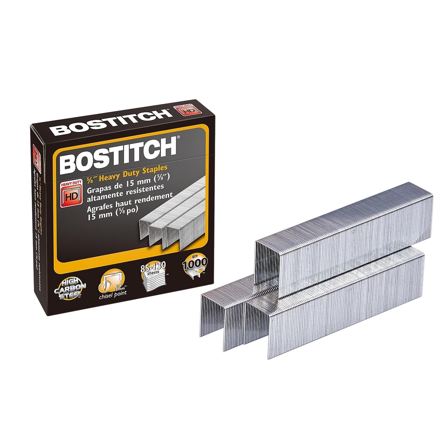 Heavy Duty 5 8 Inch Staples Box of 1000 High Carbon Steel for Heavy Staplers