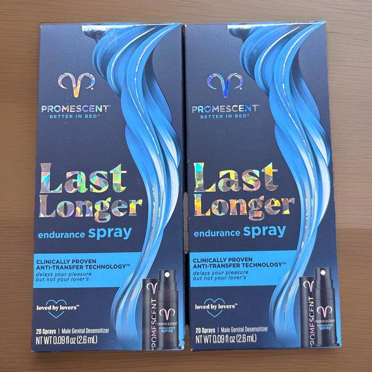 Promescent Desensitizing Delay Spray for Men .09 fl oz each. Two Pack! NIB