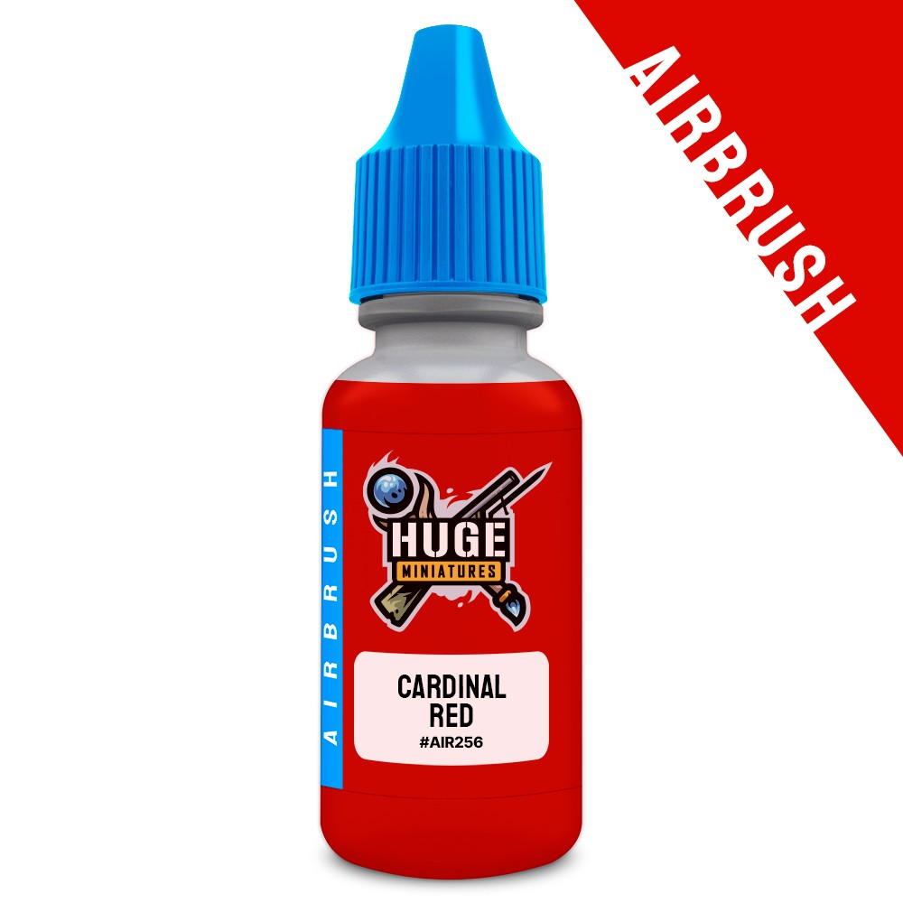 Huge Miniatures Airbrush Paint, Cardinal Red Acrylic Model Color – 17ml Bottle