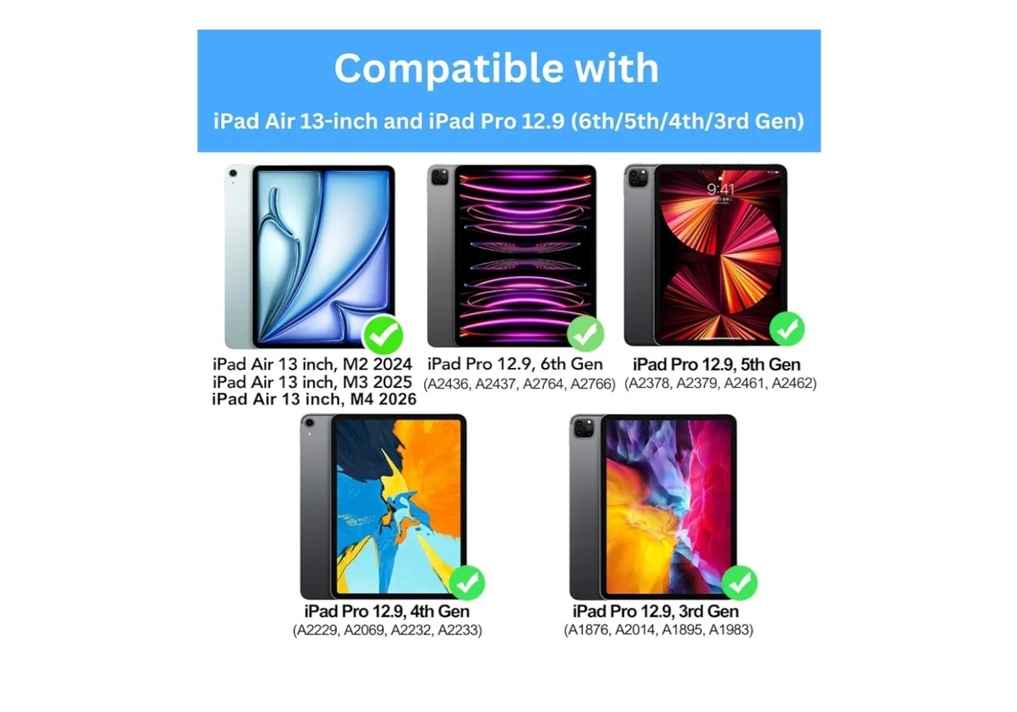 Keyboard Case for iPad Pro 12.9 6th/5th/4th/3rd Generation–Magic-Style Magnetic