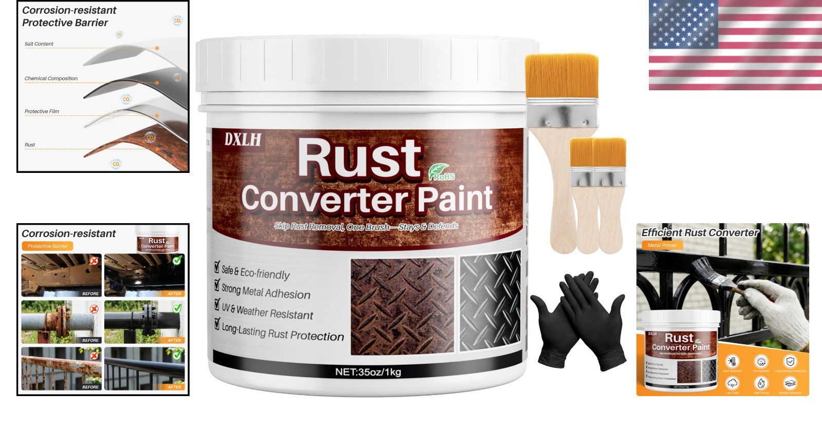 Rust Converter & Primer - Metal Paint for Chassis, Trailer