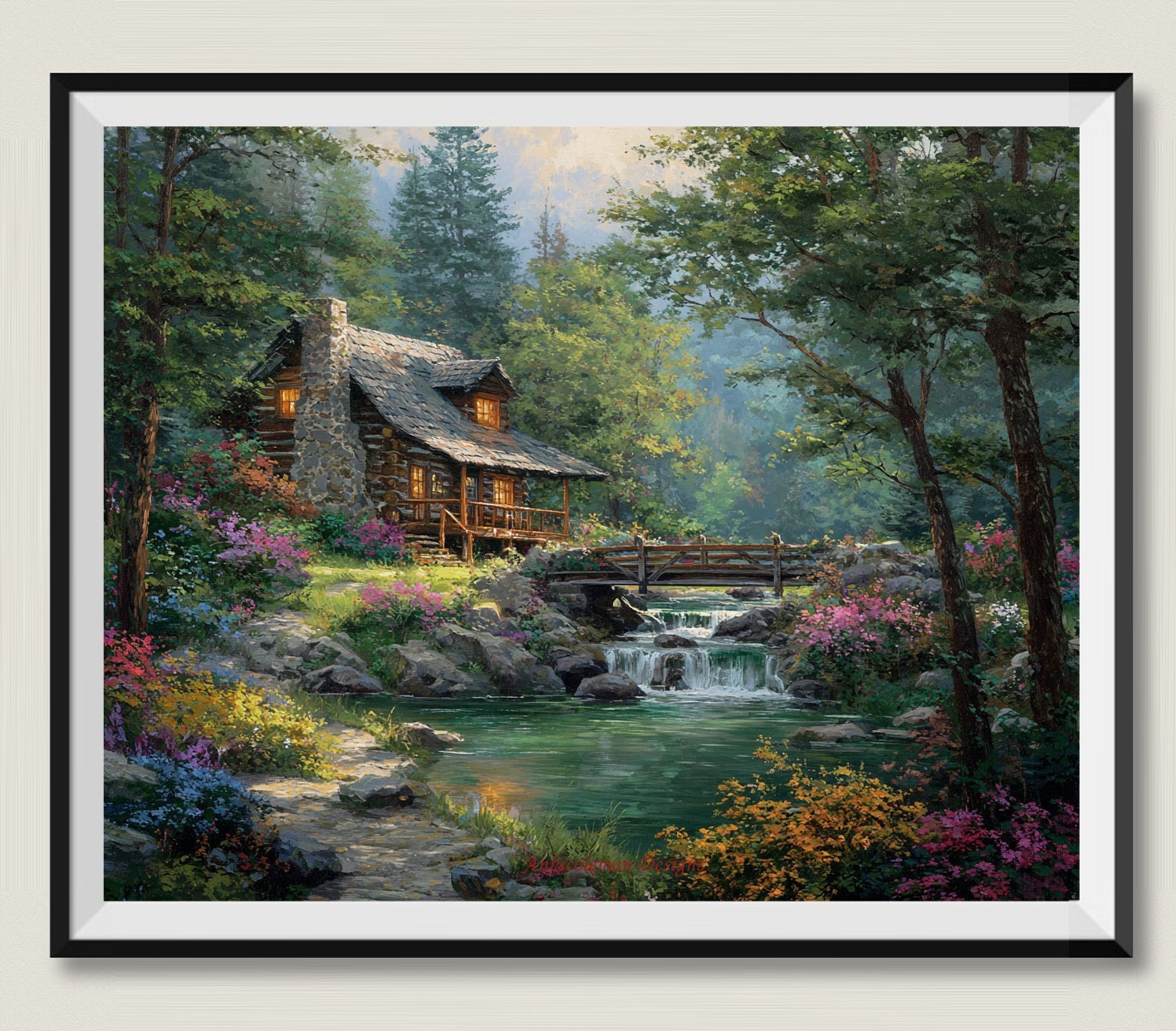 The Cabin Beyond the Bridge 2 - Chart Counted Cross Stitch Patterns Needlework
