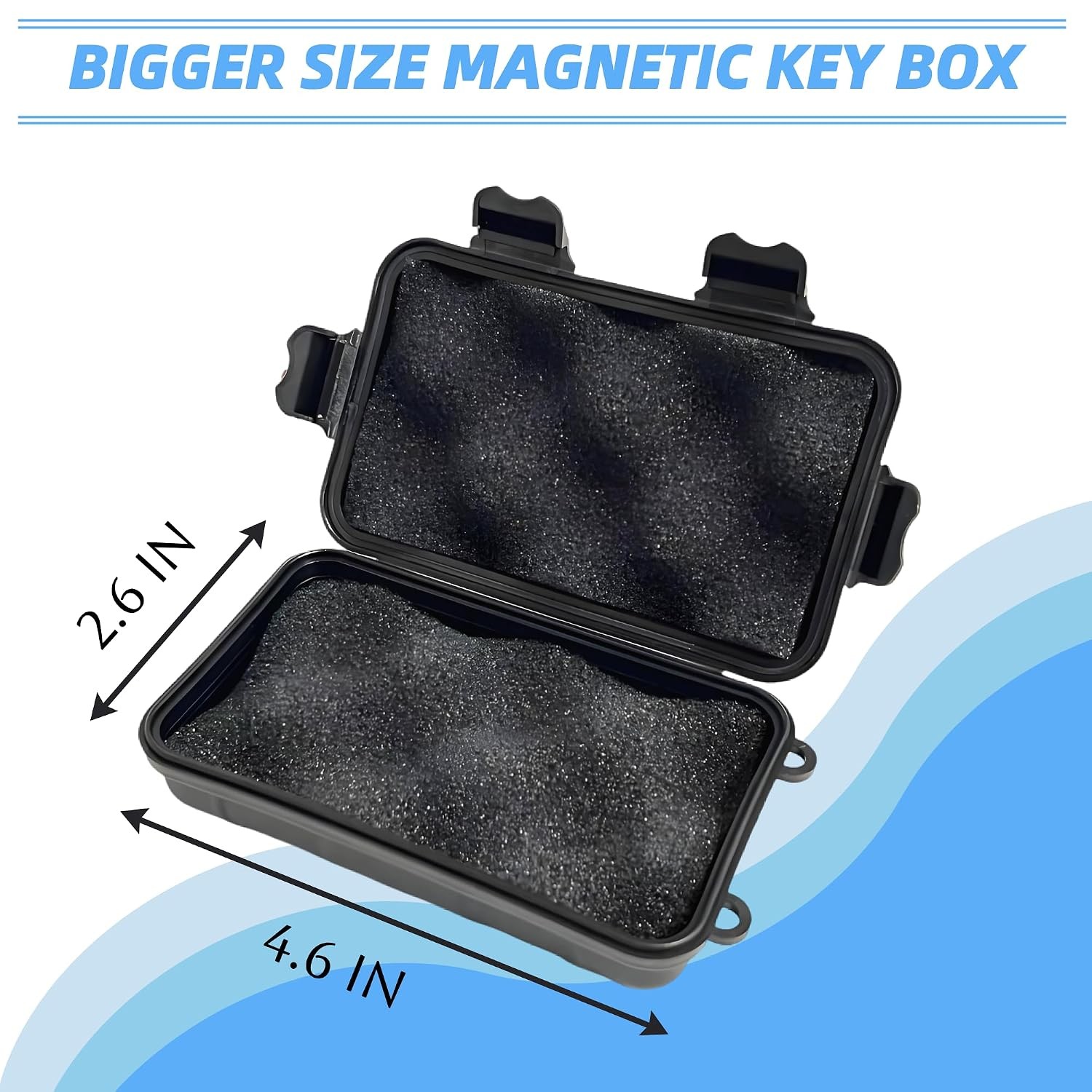 2 PCS Magnetic Key Holders Under Car Hide Key Magnetic Box Organizer Storage