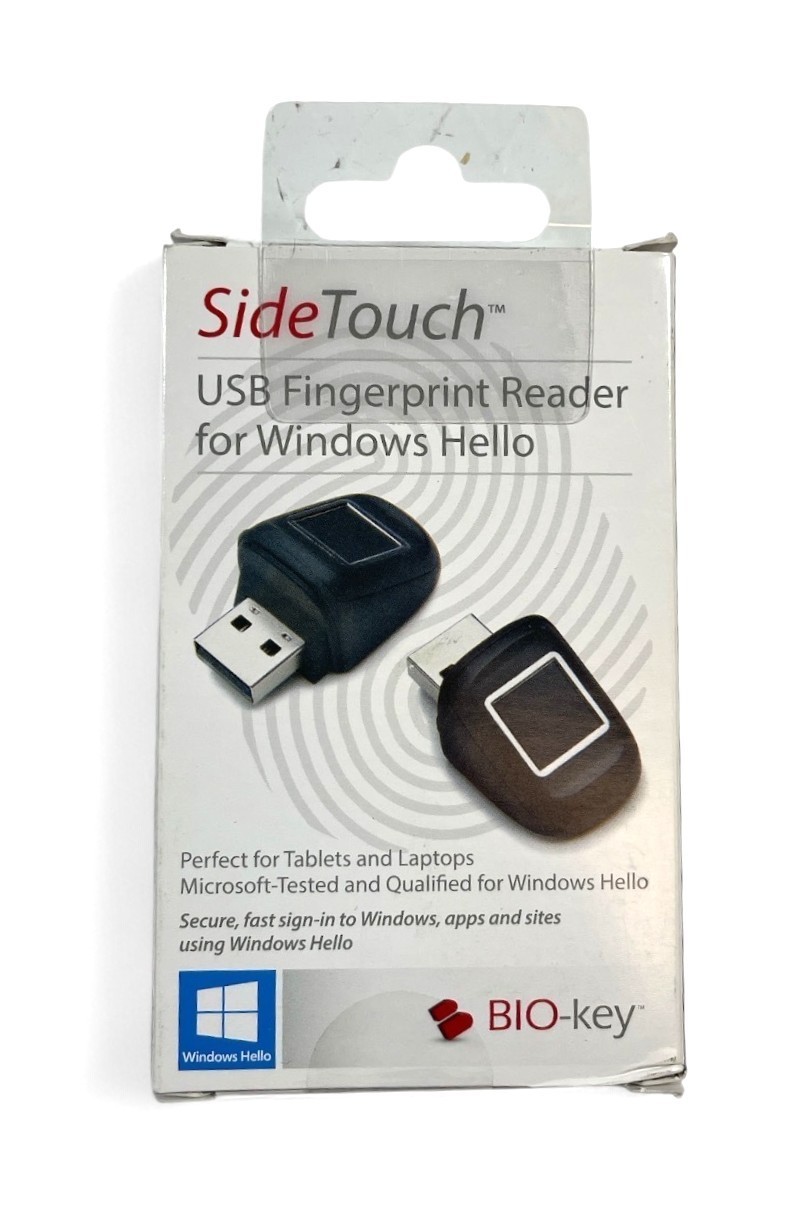 BIO-Key SideTouch Compact Fingerprint Qualified by Microsoft for Windows Hello